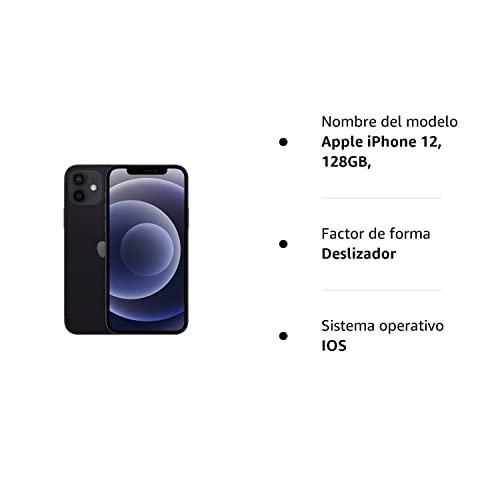Apple iPhone 12, 128GB, Negro - (Reacondicionado)